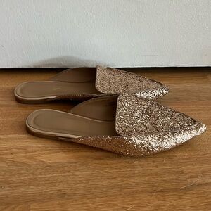 Lulu’s Rose Gold Sparkle Slides